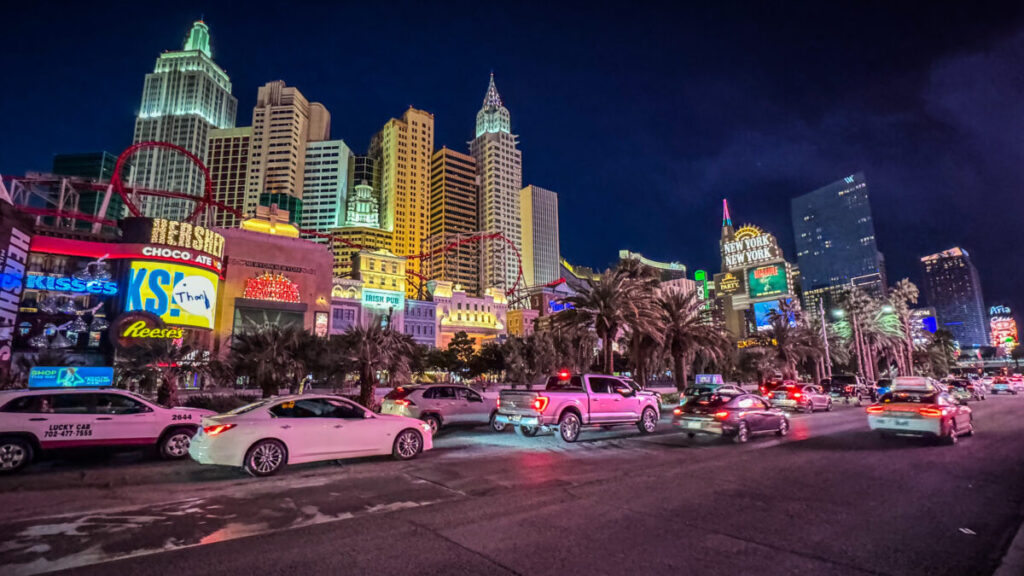 Dieses Bild zeigt den Las Vegas Strip am Formel 1 Rennwochenende 2023