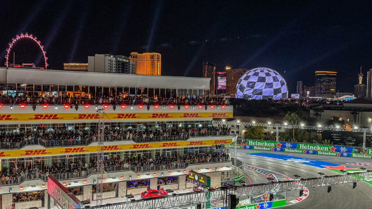Dieses Bild zeigt the Sphere beim Formel 1 Grand Prix in Las Vegas