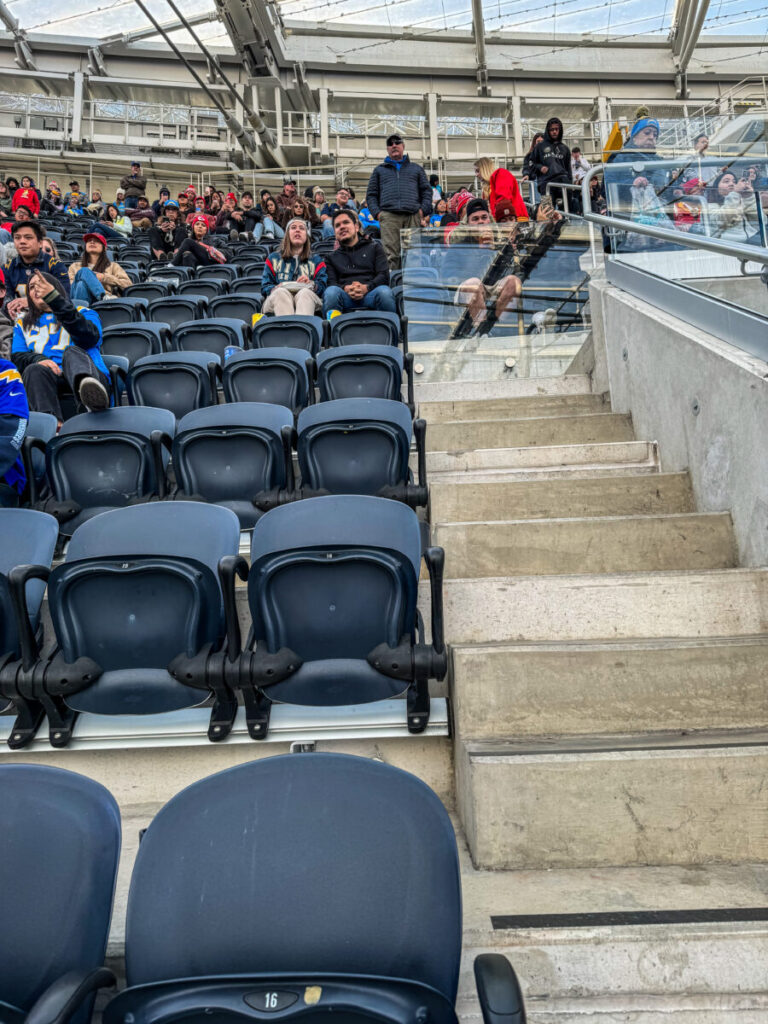 Dieses Bild zeigt die Sitze im SoFi Stadium Los Angeles