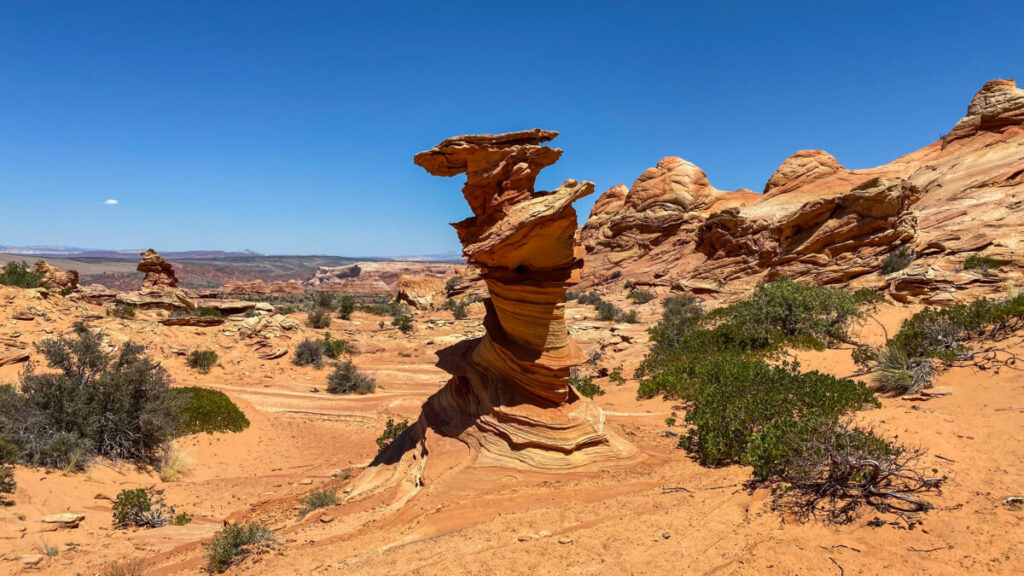 Dieses Bild zeigt den Weird Rock in den Coyote Buttes South in Arizona