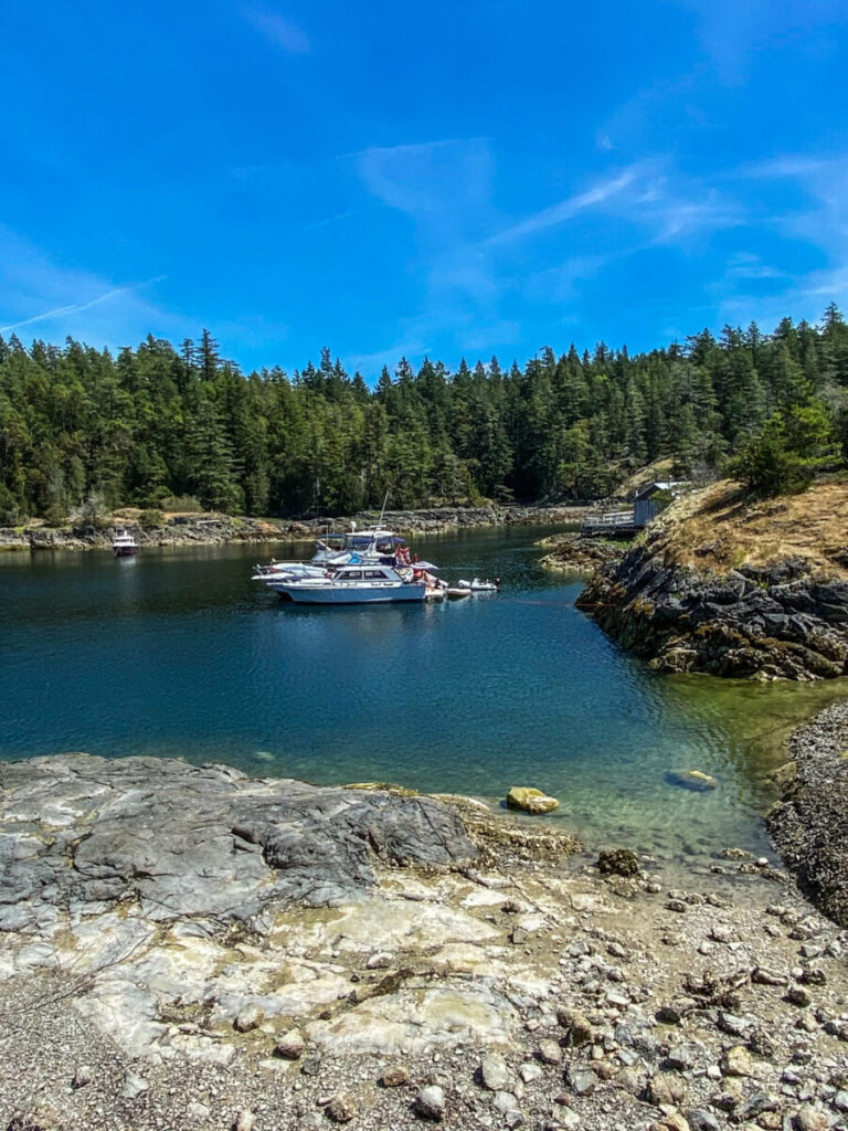 Dieses Bild zeigt den Smuggler Cove Marine Provincial Park an der Sunshine Coast in British Columbia, Canada