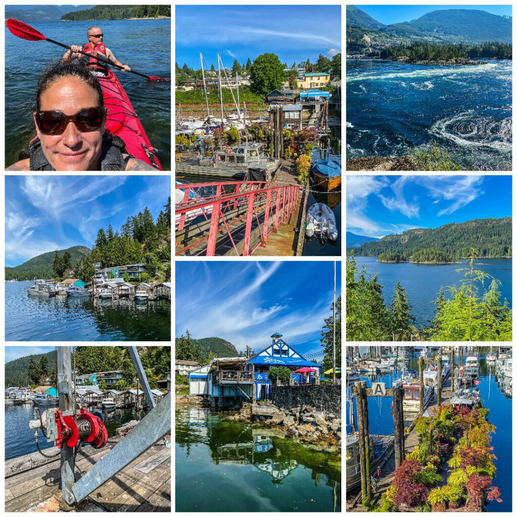 Dieses Bild zeigt eine Collage der Sunshine Coast BC in British Columbia, Kanada