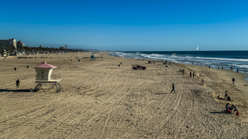 Dieses Bild zeigt Huntington Beach südlich von Los Angeles