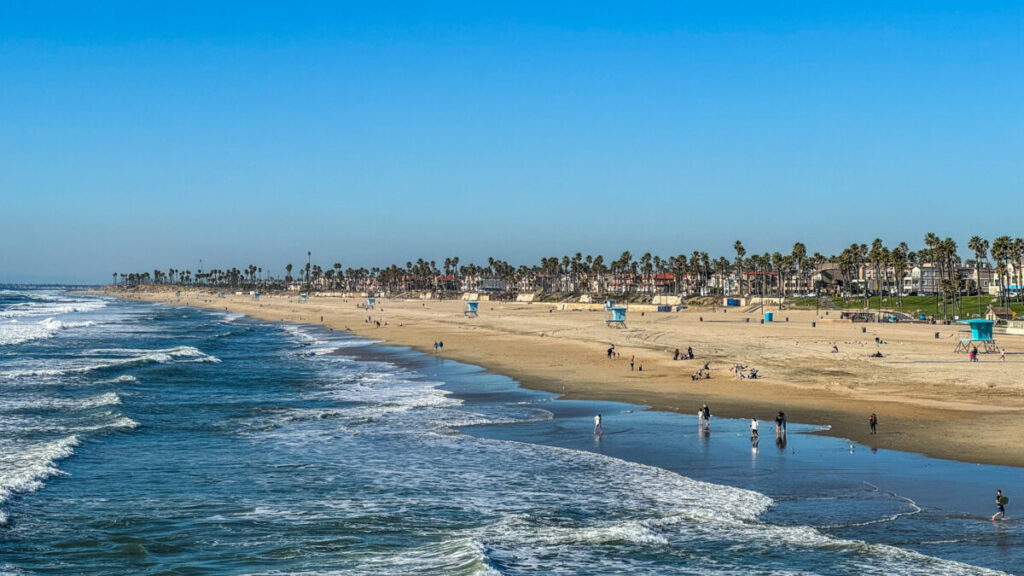 Dieses Bild zeigt Huntington Beach südlich von Los Angeles