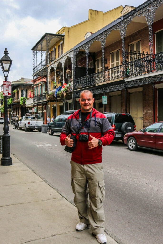 Dieses Bild zeigt Malte im French Quarter New Orleans