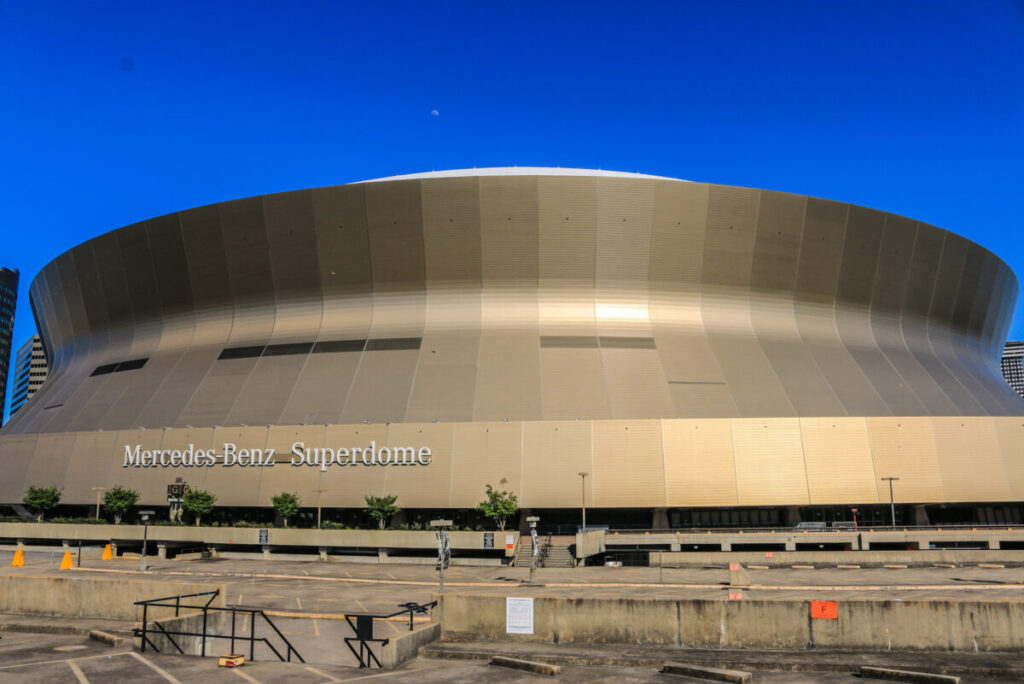 Dieses Bild zeigt den Superdome in New Orleans