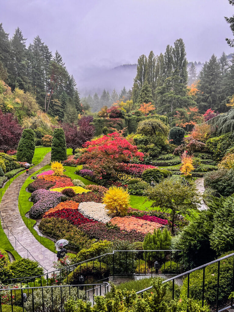 Dieses Bild zeigt die Butchart Gardens in der Nähe von Victoria auf Vancouver Island