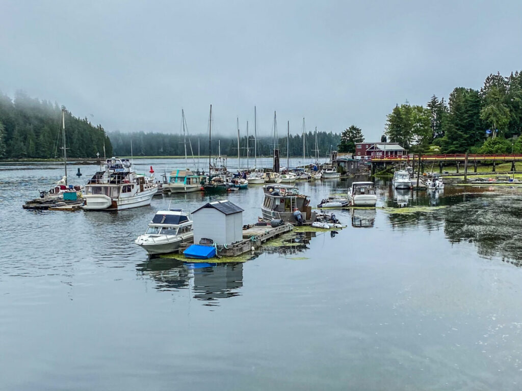 Dieses Bild zeigt die Marina von Tofino auf Vancouver Island