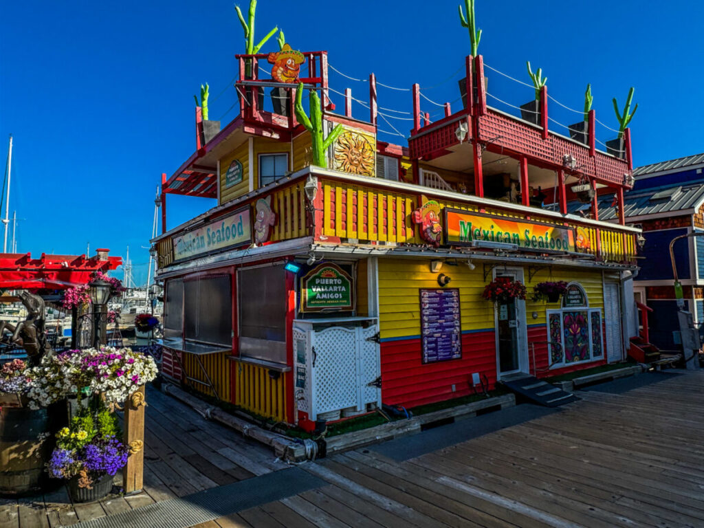 Dieses Bild zeigt die Fisherman's Wharf in Victoria auf Vancouver Island