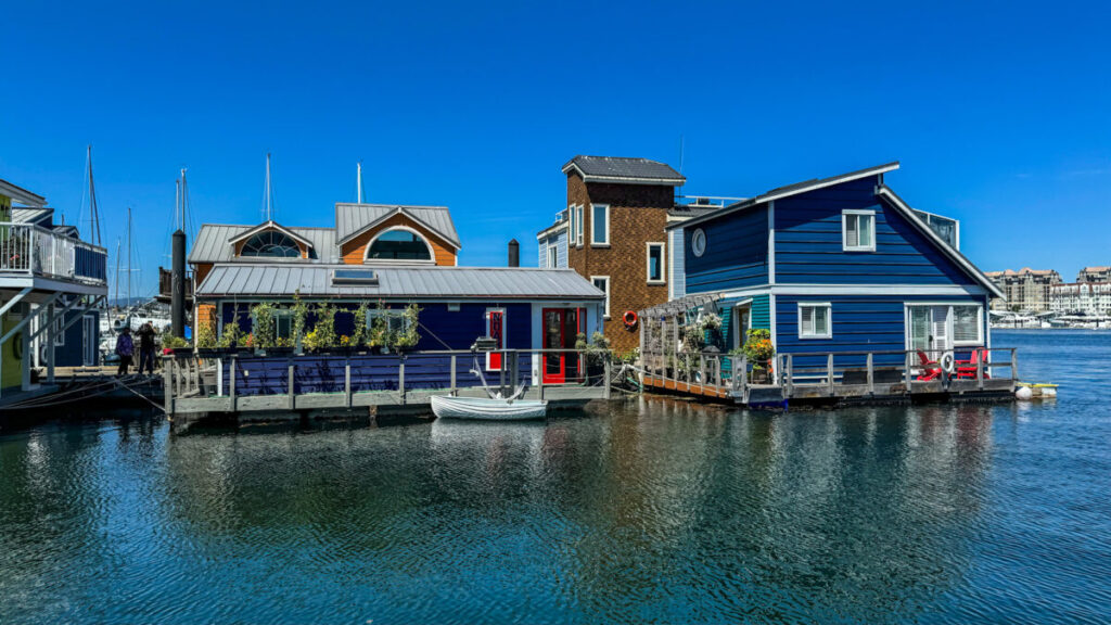 Dieses Bild zeigt die Fisherman's Wharf in Victoria auf Vancouver Island.