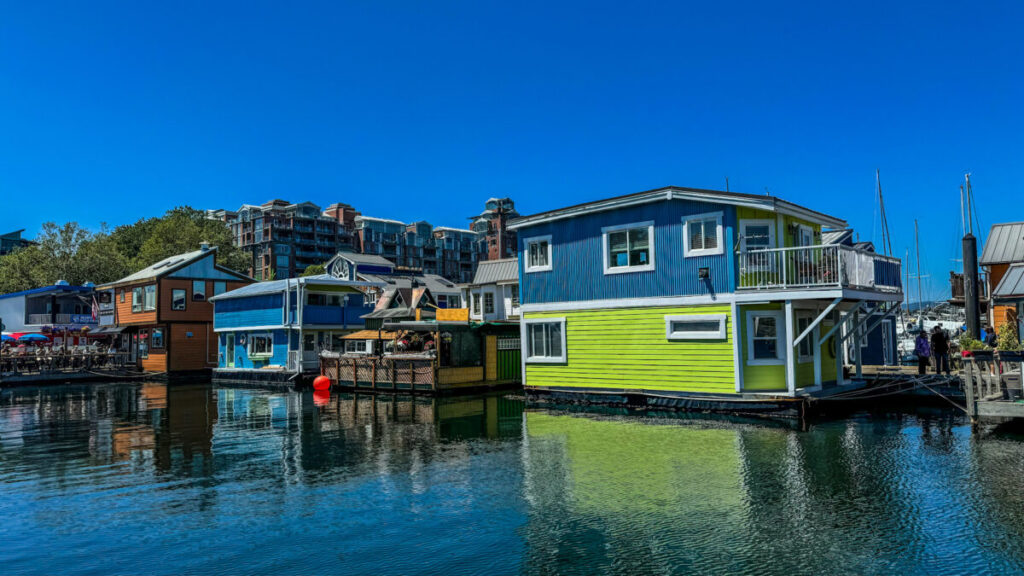 Dieses Bild zeigt die Fisherman's Wharf in Victoria auf Vancouver Island.