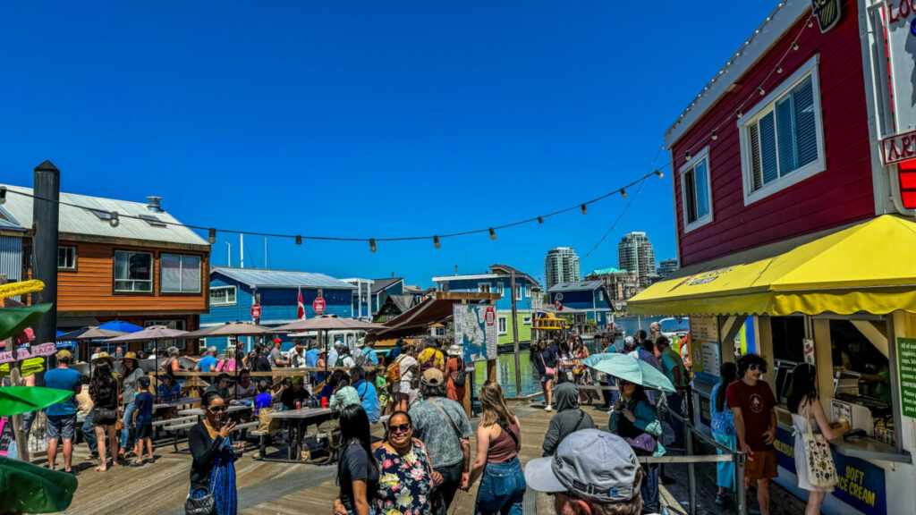 Dieses Bild zeigt die Fisherman's Wharf in Victoria auf Vancouver Island.